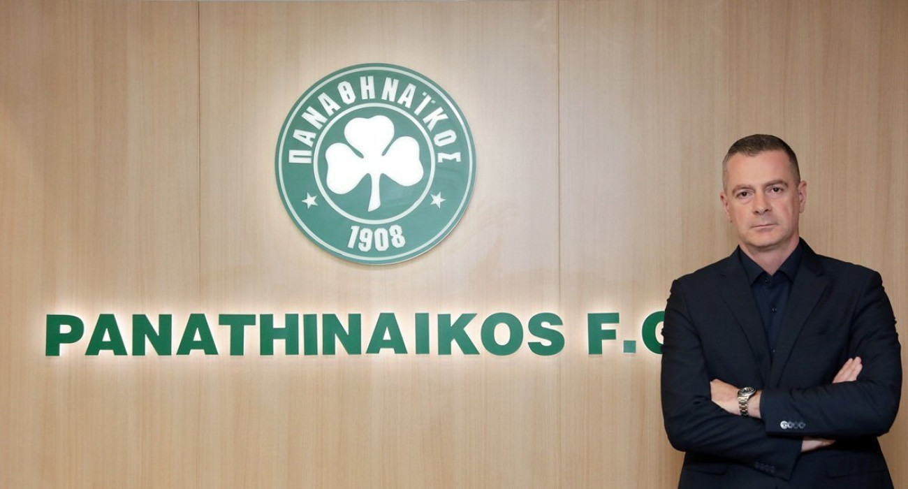 Ο Στέφανος Κοτσόλης κατά τη παρουσίασή του από τον Παναθηναϊκό / Πηγή: pao.gr