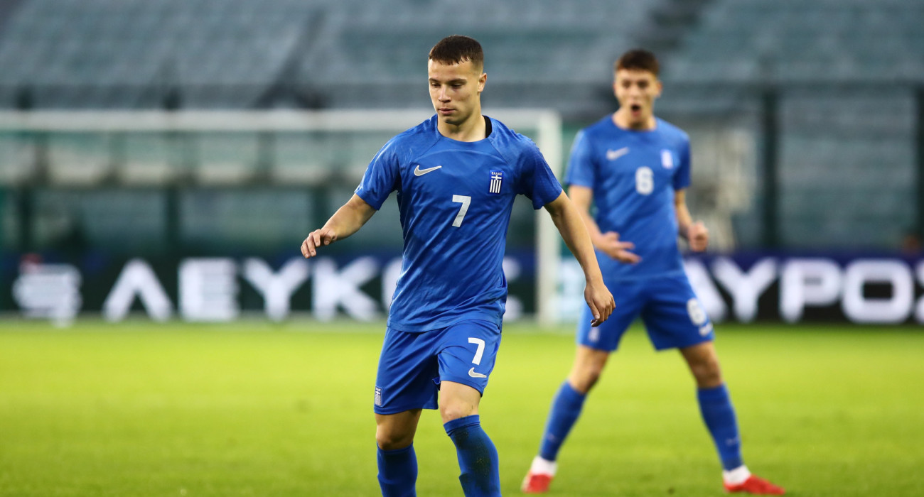 Στιγμυότυπο από την αναμέρηση της Εθνικής Ελπίδων κόντρα στη Γεωργία / Πηγή: Eurokinissi