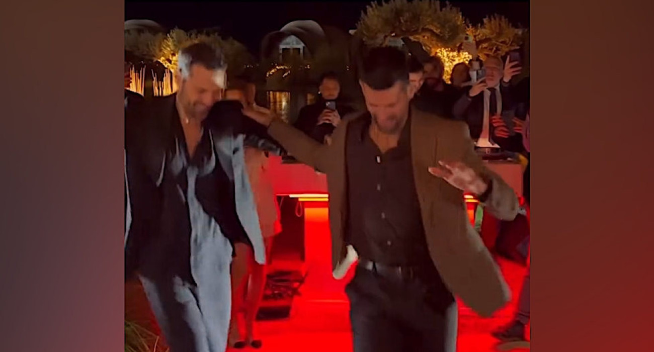 Ο Νόβακ Τζόκοβιτς με τον Κωνσταντίνο Αργυρό / Screenshot