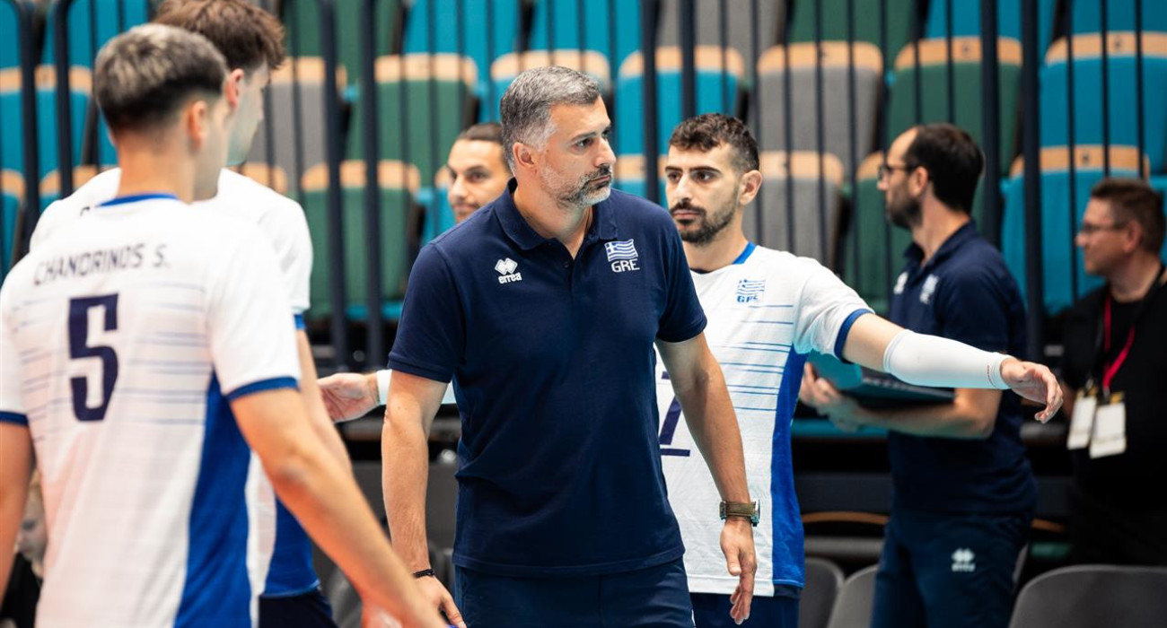 Ο ομοσπονδιακός προπονητής, Κώστας Χριστοφιδέλης / Πηγή: CEV