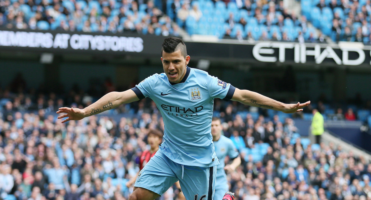 Ο Σέρχιο Αγουέρο πανηγυρίζει το ιστορικό γκολ με τη Μάντσεστερ Σίτι κόντρα στην ΚΠΡ / Πηγή: Imago