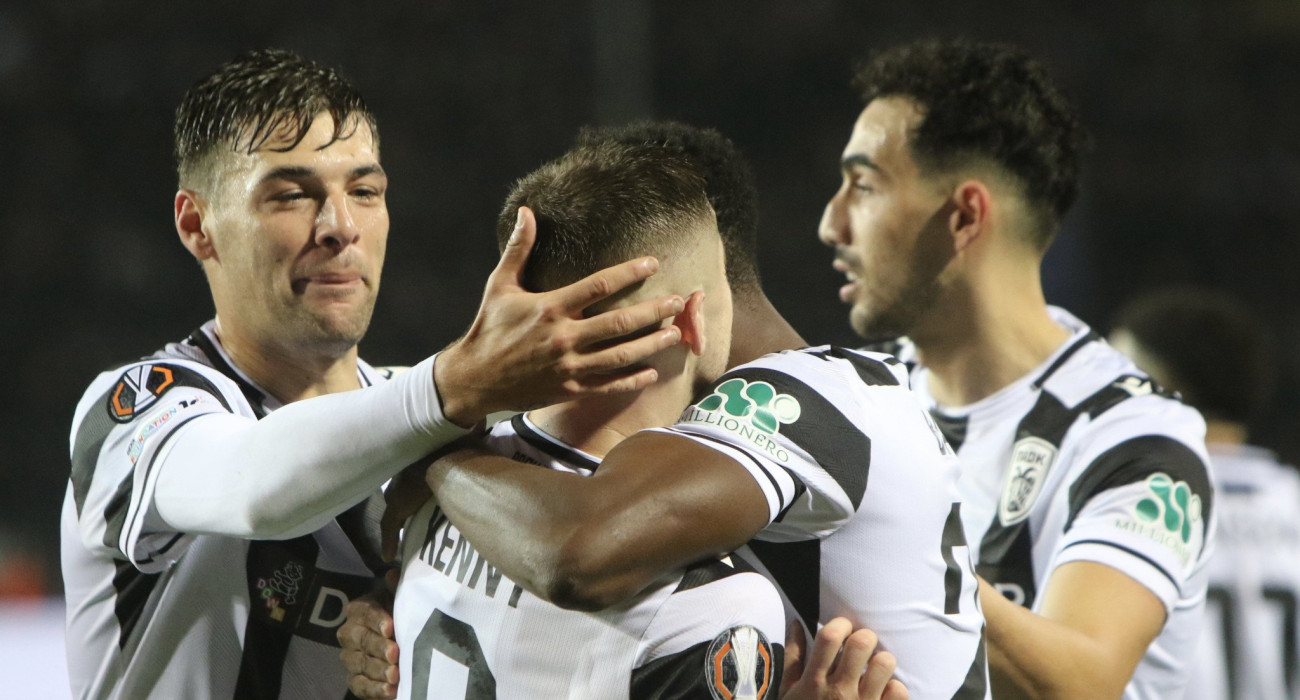 Οι ποδοσφαιριστές του ΠΑΟΚ πανηγυρίζουν / Πηγή: Eurokinissi