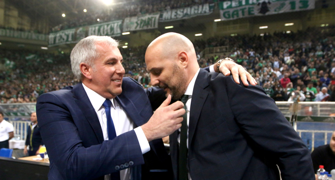 Ζέλικο Ομπράντοβιτς και Σάσα Τζόρτζεβιτς στο ΟΑΚΑ / Πηγή: Eurokinissi