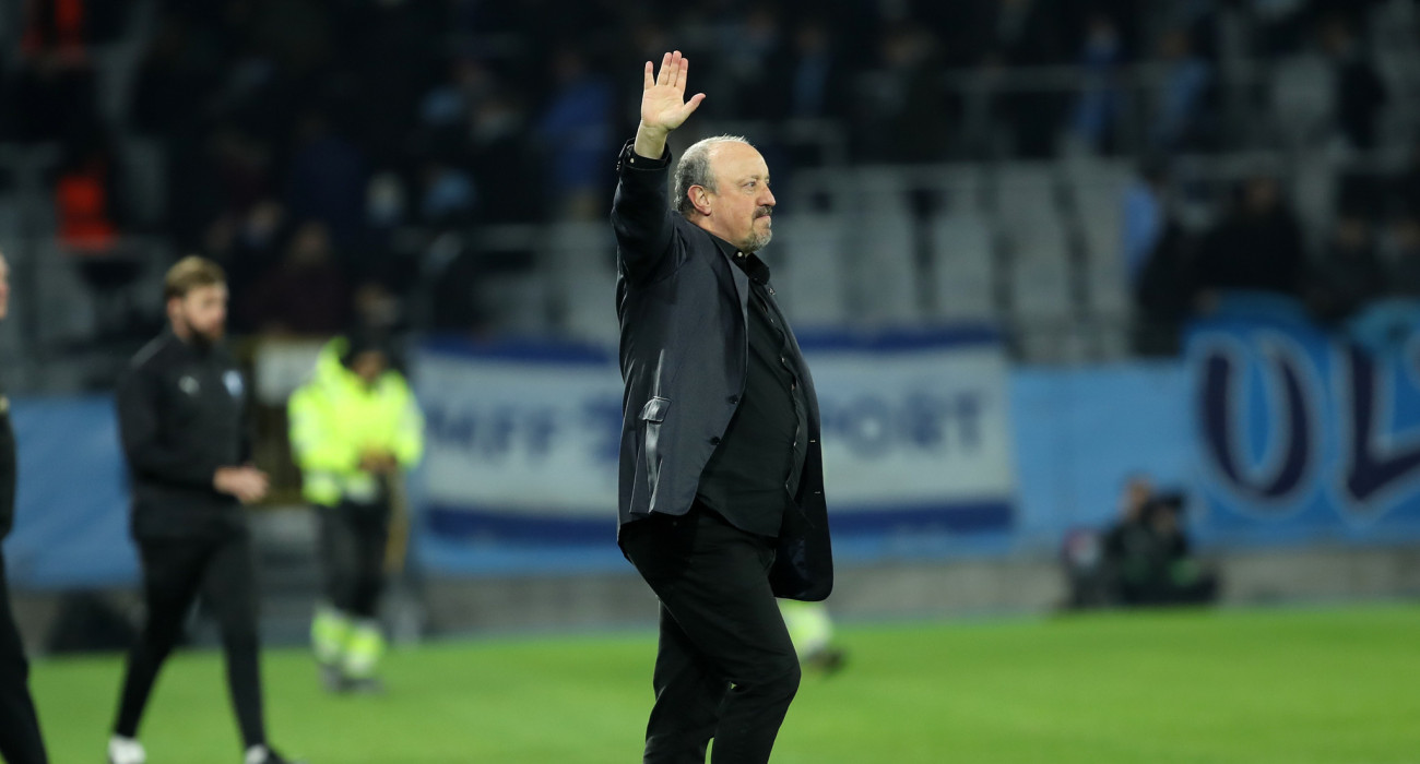 Ο Ράφα Μπενίτεθ στο εκτός έδρας παιχνίδι του Παναθηναϊκού με την Μάλμε / Πηγή: InTime