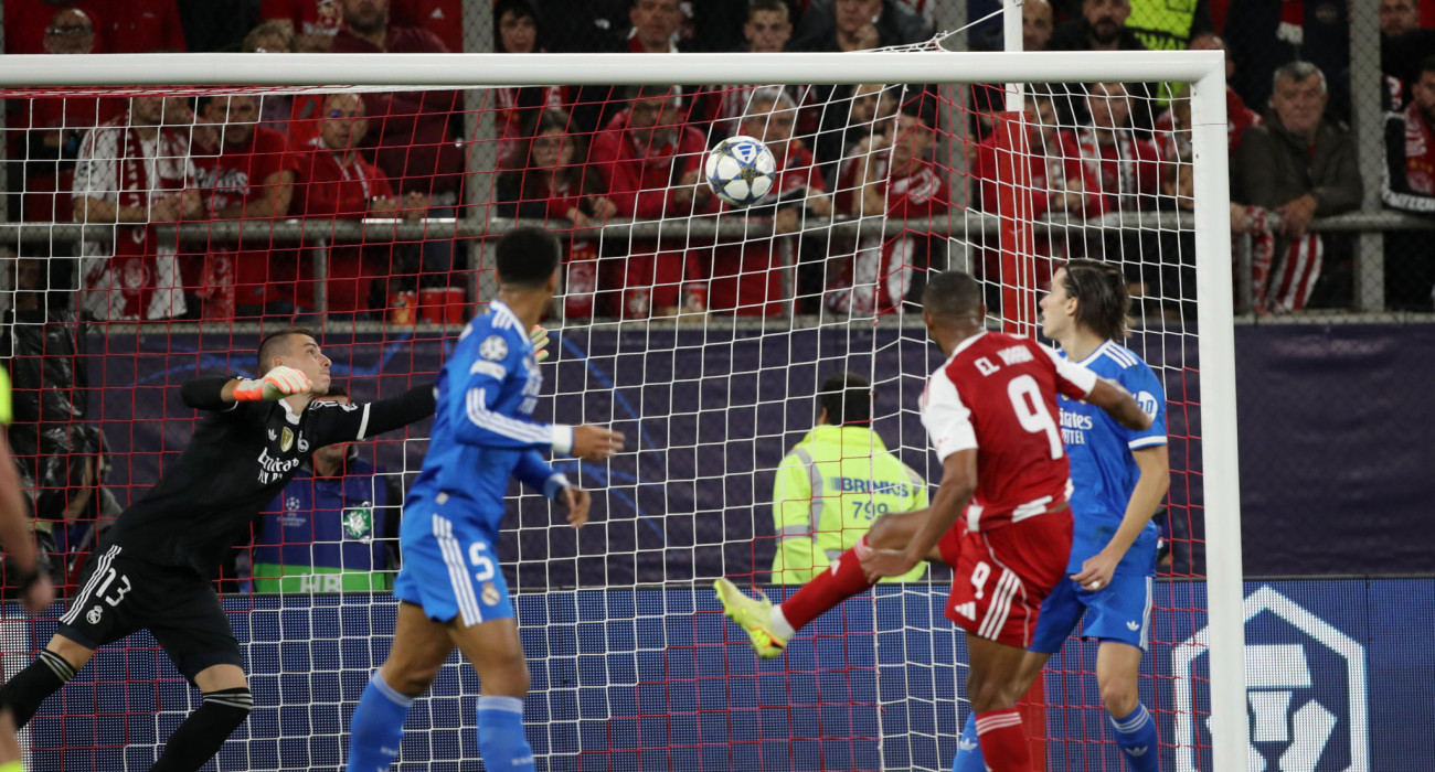 Στιγμιότυπο από την αναμέτρηση του Ολυμπιακού με την Ρεάλ Μαδρίτης / Πηγή: InTime