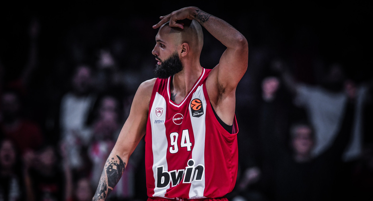 Ο Εβάν Φουρνιέ πανηγυρίζει τρίποντο - Πηγη: Eurokinissi