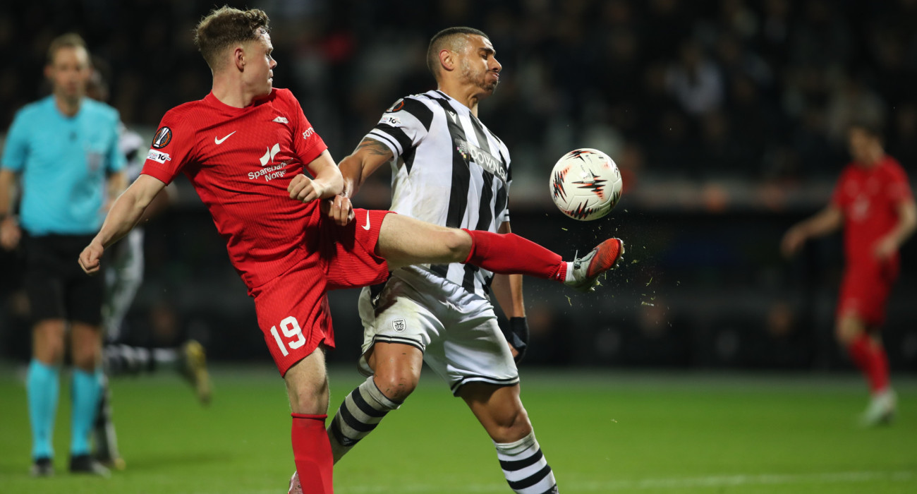 Στιγμιότυπο από το παιχνίδι του ΠΑΟΚ με την Μπραν / Πηγή: Eurokinissi