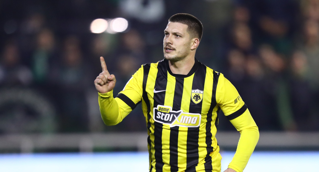 Ο Λούκα Γιόβιτς πανηγυρίζει / Πηγή: Eurokinissi