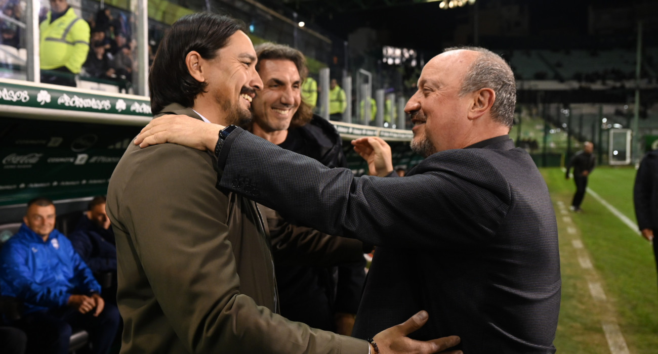 Οι Σεμπάστιαν Λέτο, Σωτήρης Κυργιάκος και Ράφα Μπενίτεθ / Πηγή: Eurokinissi