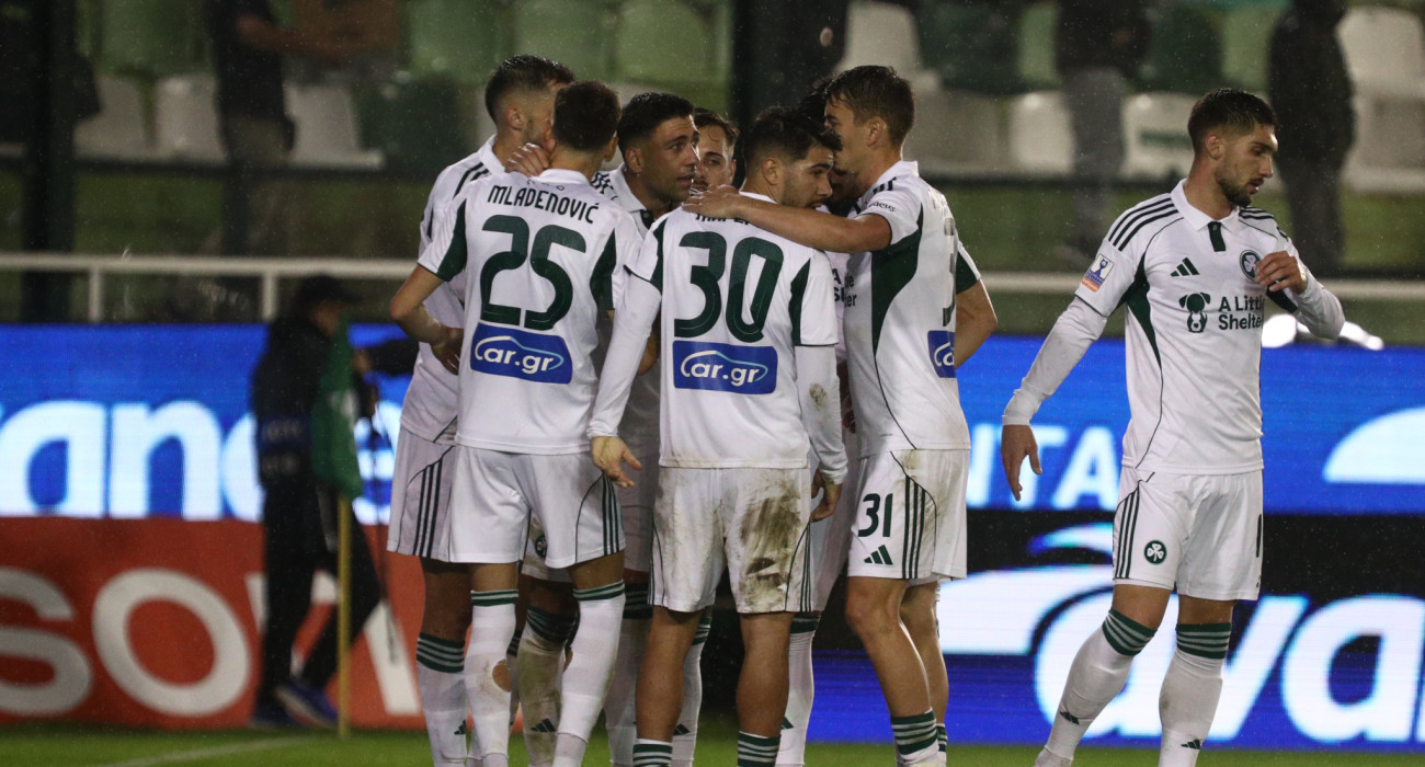 Οι παίκτες του Παναθηναϊκού πανηγυρίζουν / Πηγή: Eurokinissi