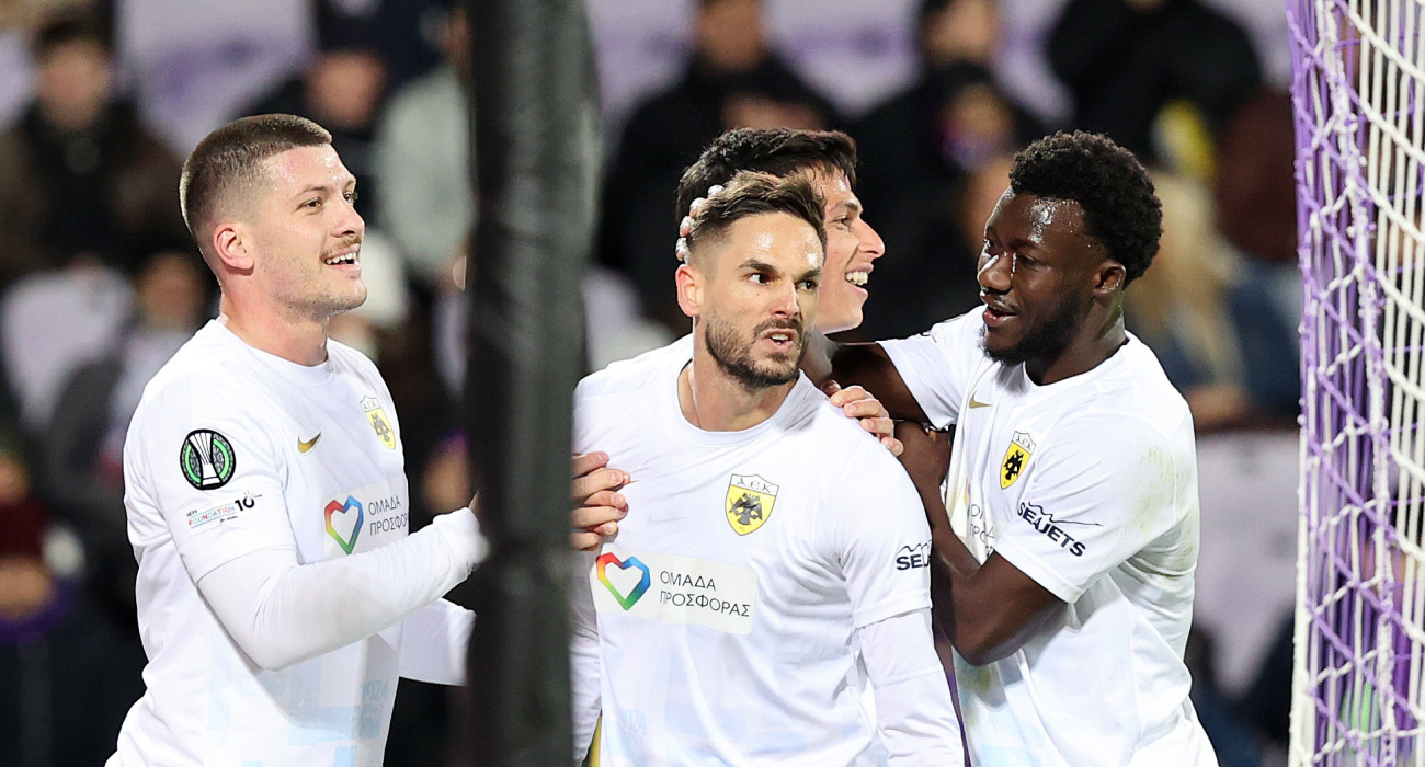 Παίκτες της ΑΕΚ πανηγυρίζουν / Πηγή: Intime