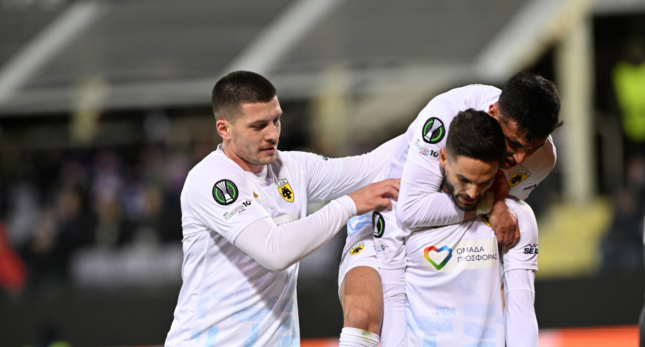 Οι παίκτες της ΑΕΚ πανηγυρίζουν / Πηγή: Eurokinissi