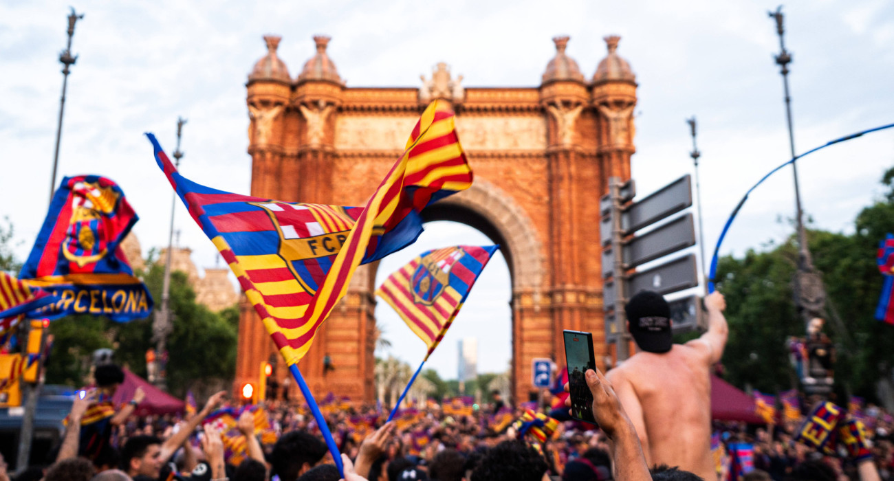 Κυματίζουν οι σημαίες της Μπαρτσελόνα / Πηγή: Imago