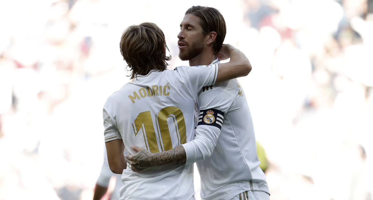 Σέρχιο Ράμος και Λούκα Μόντριτς με τη φανέλα της Ρεάλ / Πηγή: Imago