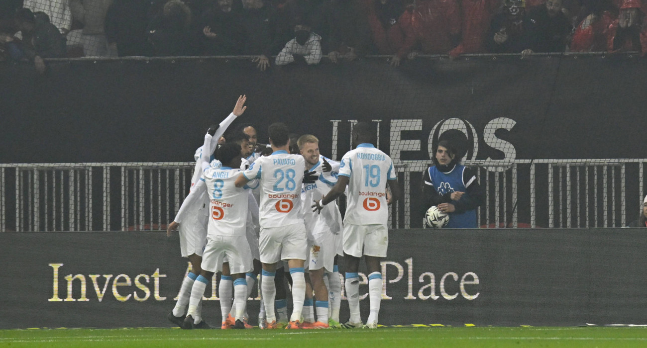 Οι ποδοσφαιριστές της Μαρσέιγ πανηγυρίζουν / Πηγή: Imago