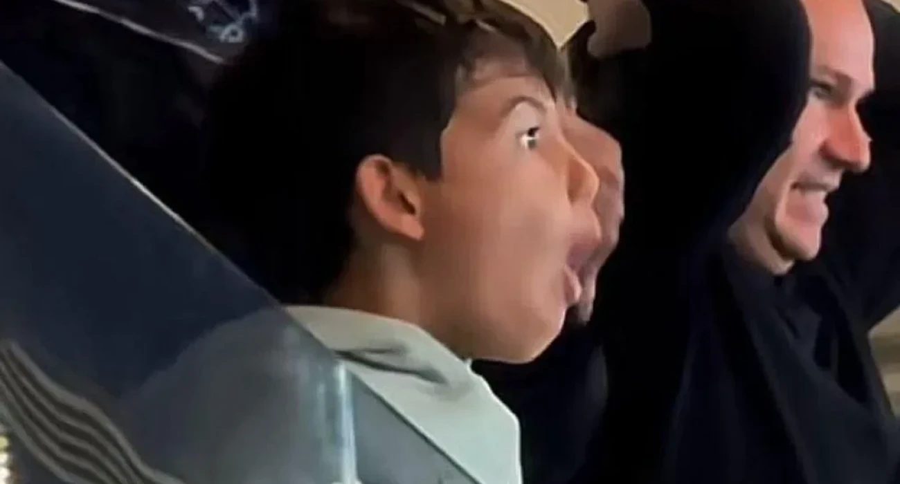 Η αντίδραση του Ματέο Ροναλντο στο φανταστικό γκολ του μπαμπά του / Screesnhot