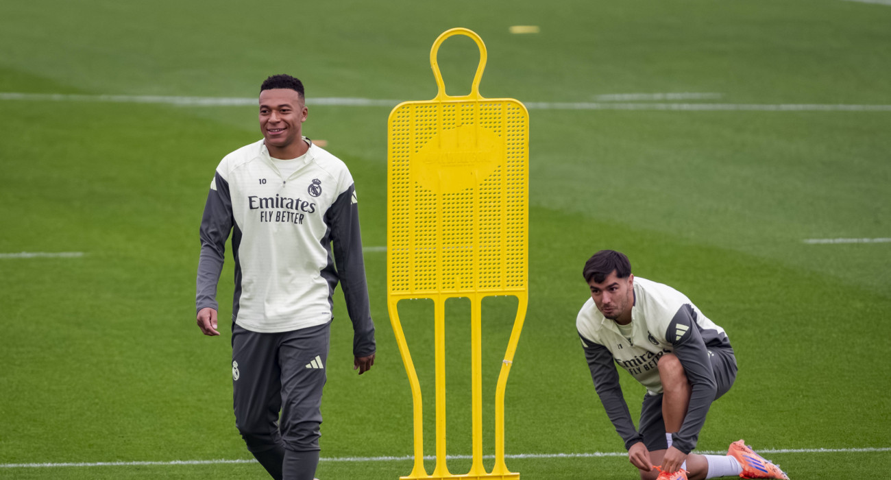 Ο Κιλιάν Εμπαπέ στην προπόνηση της Ρεάλ / Πηγή: Imago