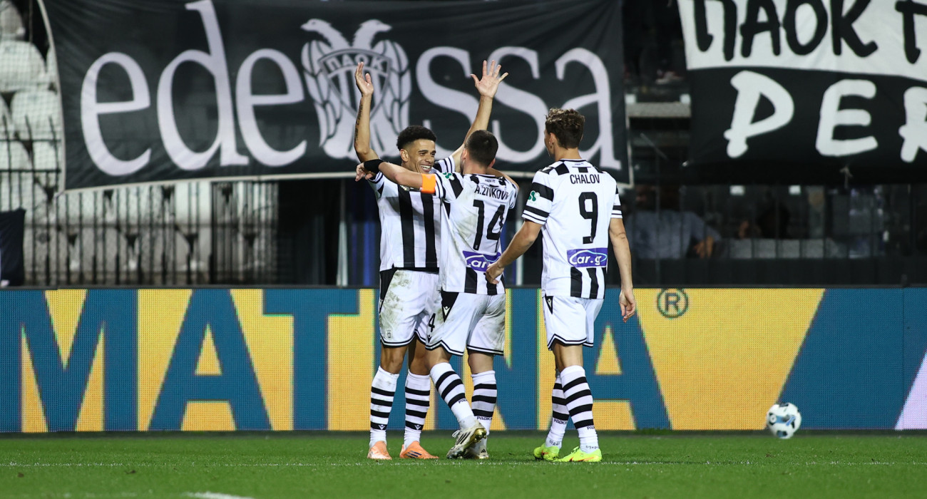 Οι ποδοσφαιριστές του ΠΑΟΚ πανηγυρίζουν / Πηγή: Eurokinissi