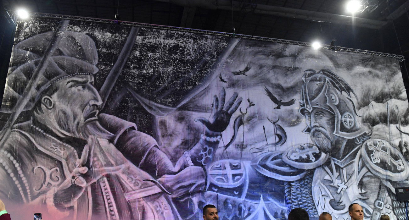 Το επίμαχο πανό στο Παρτίζαν-Φενέρμπαχτσε / Πηγή: Imago