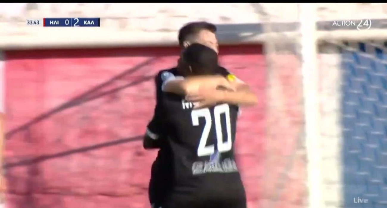 Ο Παμλίδης πανηγυρίζει το γκολ του / Screenshot