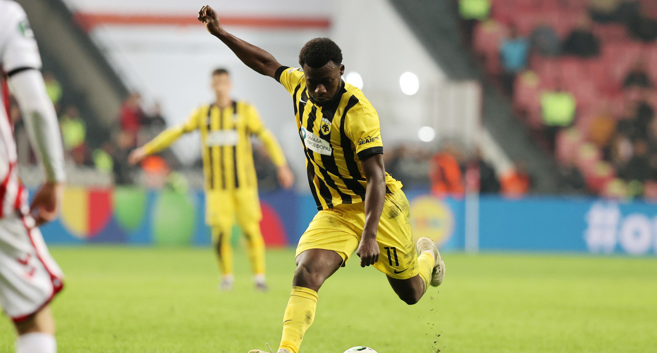 Το σουτ του Κοϊτά για το 1-2 της ΑΕΚ / Πηγή: Intime