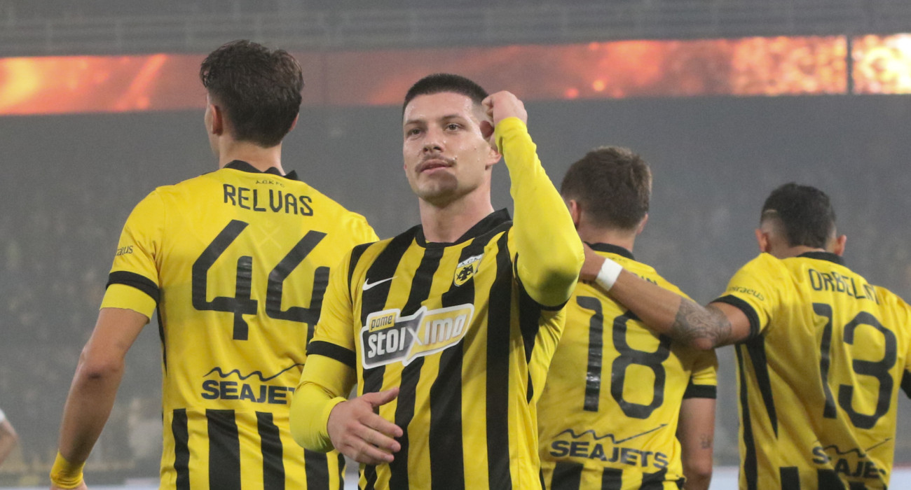 Ο Λούκα Γιόβιτς πανηγυρίζει /Πηγή: Eurokinissi