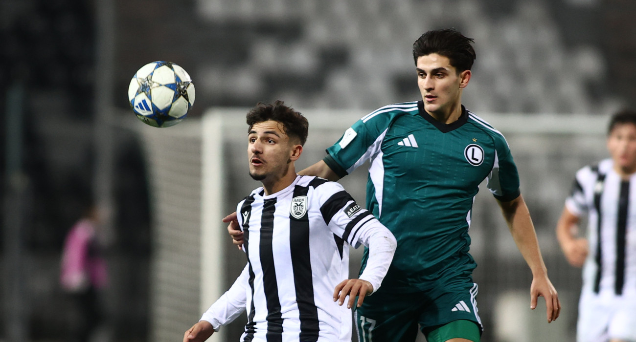 Φάση από το ματς της Κ19 του ΠΑΟΚ με τη Λέγκια Βαρσοβίας / Πηγή: Eurokinissi