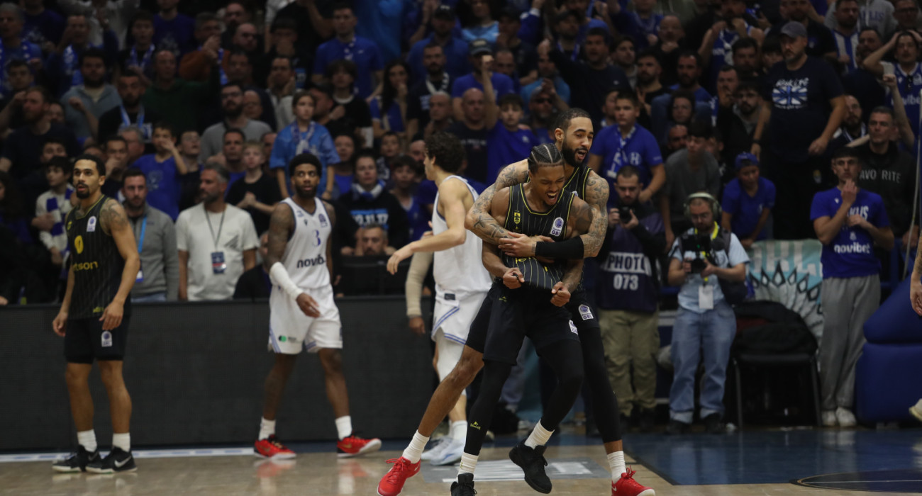 Έκρηξη συναισθημάτων των παικτών του Άρη μετά τη νίκη τους επί του Ηρακλή / Πηγή: Eurokinissi