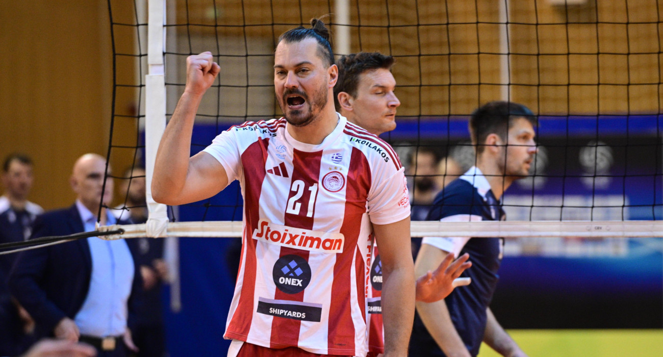 Ο Δημήτρης Τζούριτς του Ολυμπιακού σε πανηγυρισμό / Πηγή: Eurokinissi