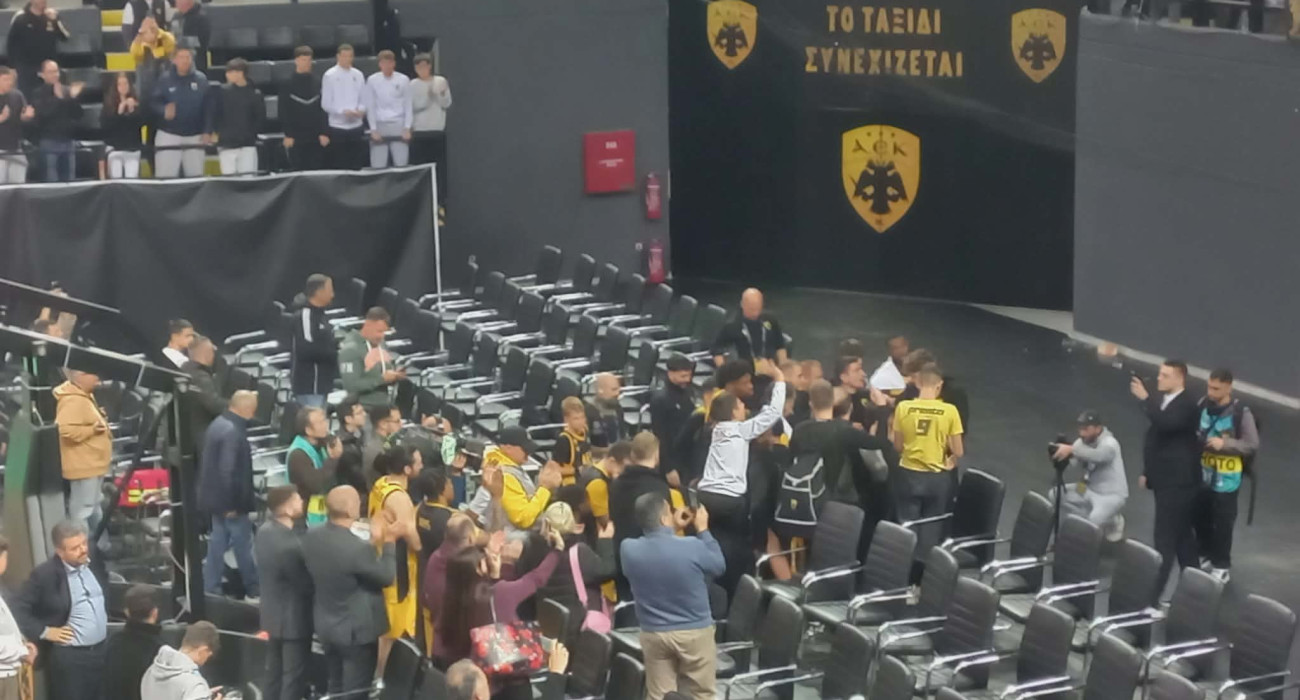 Το πάρτι... πρόκρισης ομάδας και κόσμου για την πρόκριση της ΑΕΚ στους 16 του BCL (video)