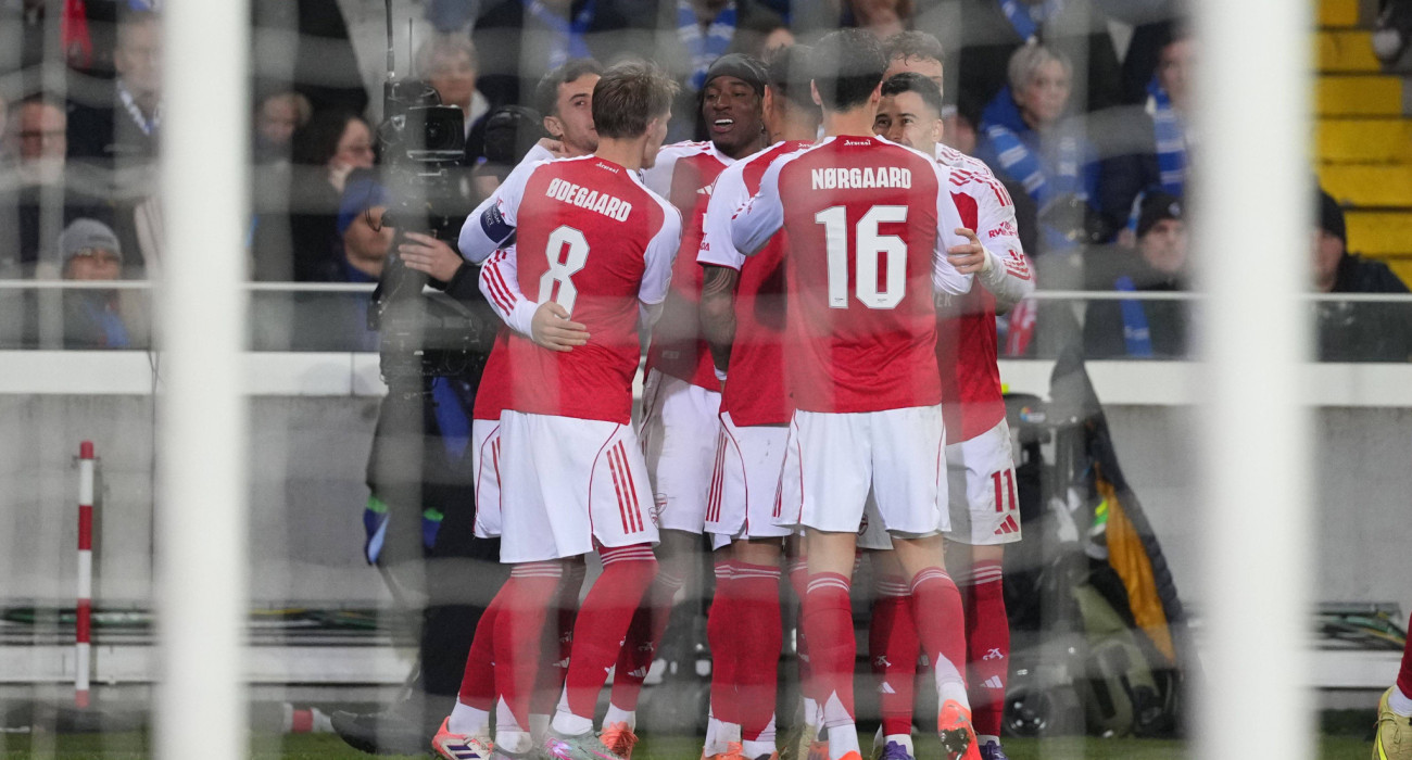 Οι ποδοσφαιριστές της Άρσεναλ πανηγυρίζουν / Πηγή: imago