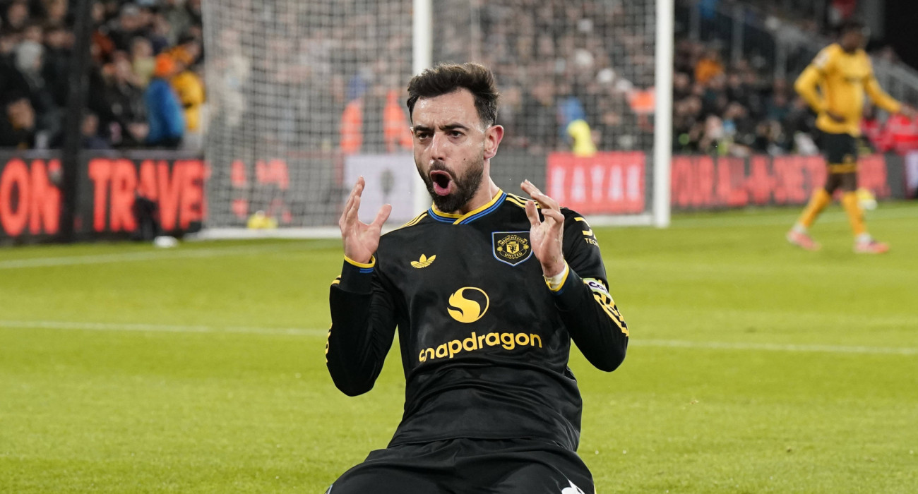 Ο Μπρούνο Φερνάντες πανηγυρίζει με τη Μάντσεστερ Γιουνάιτεντ / Πηγή: Imago