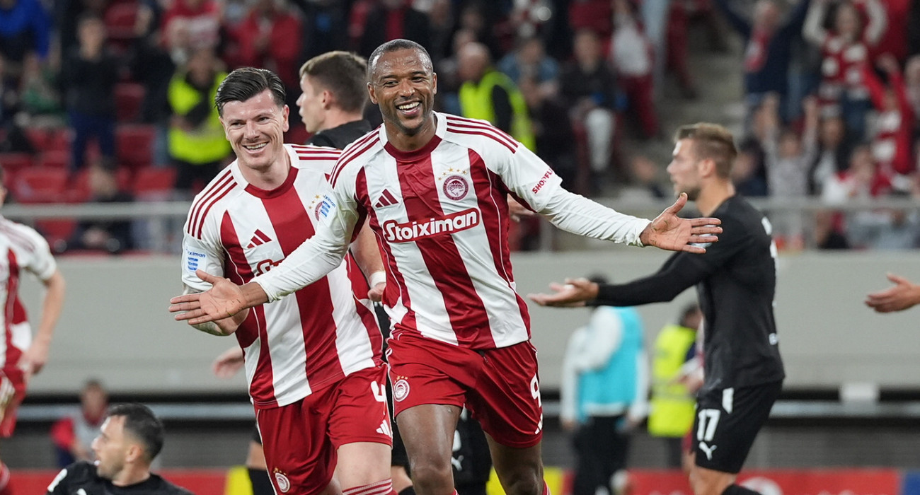 Ο Αγιούμπ Ελ Κααμπί πανηγυρίζει το γκολ του κόντρα  στον ΟΦΗ / Πηγή: Eurokinissi