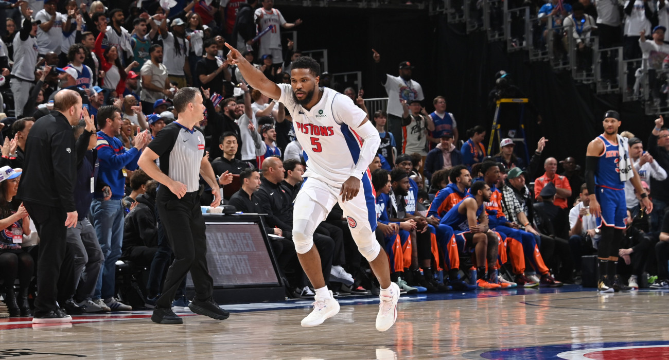 Ο Μαλίκ Μπίσλεϊ με τη φανέλα των Ντιτρόιτ Πίστονς, Πηγή:Chris Schwegler/NBAE via Getty Images/Ideal Images