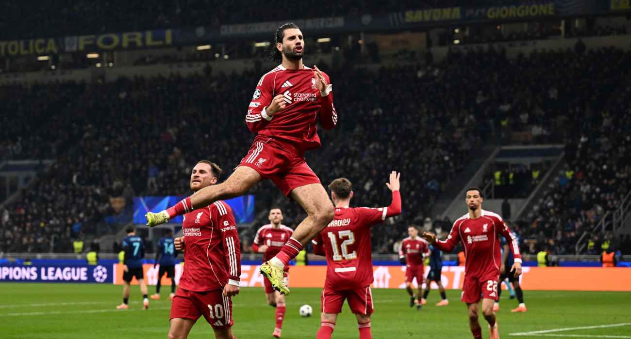 Ο Σομποσλάι πανηγυρίζει το γκολ με την Λίβερπουλ / Πηγή: Liverpool FC / Liverpool FC via Getty Images