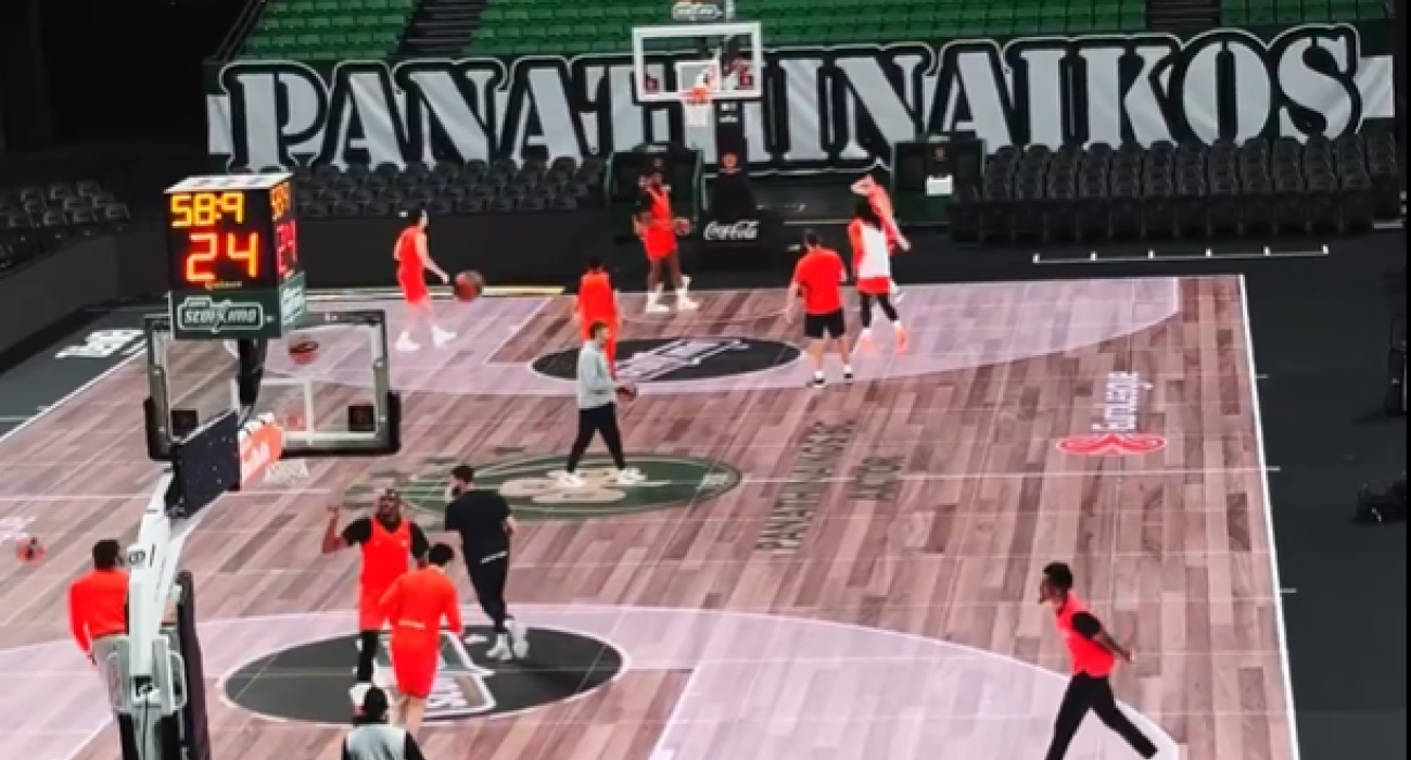 Η προπόνηση της Χάποελ Τελ Αβίβ στο T-Center / Πηγή: Screenshot