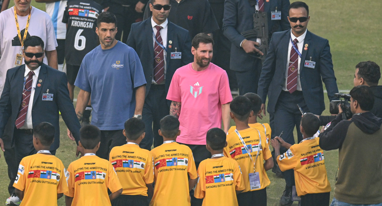 Ο Λιονέλ Μέσι κατά τη διάρκεια της περιοδείας του στην Ινδία / Πηγή: Imago