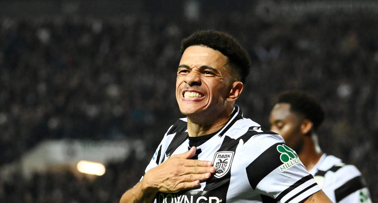 Ο Τάισον πανηγυρίζει με τον ΠΑΟΚ / Πηγή: Intime