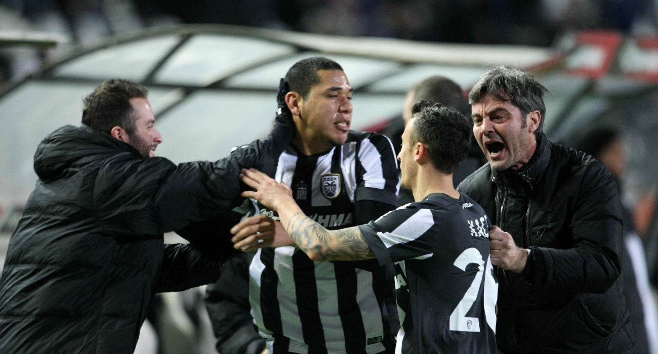 Ποδοσφαιριστές του ΠΑΟΚ πανηγυρίζουν / Πηγή: Eurokinissi