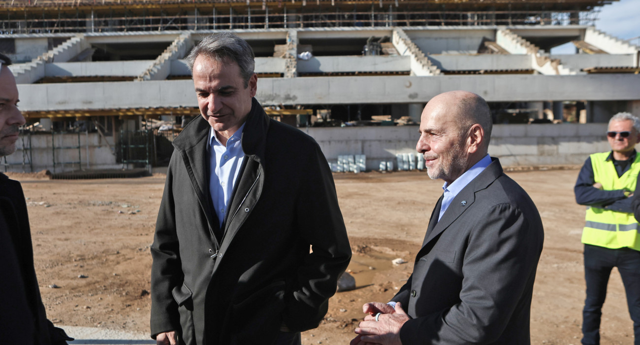 Ο Κυριάκος Μητσοτάκης επισκέφτηκε τον Βοτανικό μαζί με τον Γιάννη Αλαφούζο / Πηγή: Intime