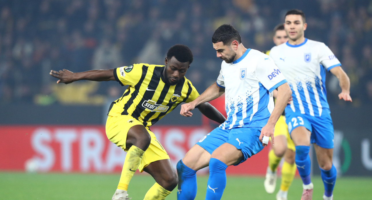 Στιγμιότυπο από την αναμέτρηση της ΑΕΚ με την Κραϊόβα / Πηγή: Eurokinissi