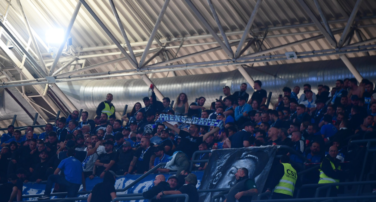 Οι φίλοι του Ηρακλή στις κερκίδες του ΟΑΚΑ, Πηγή: Eurokinissi