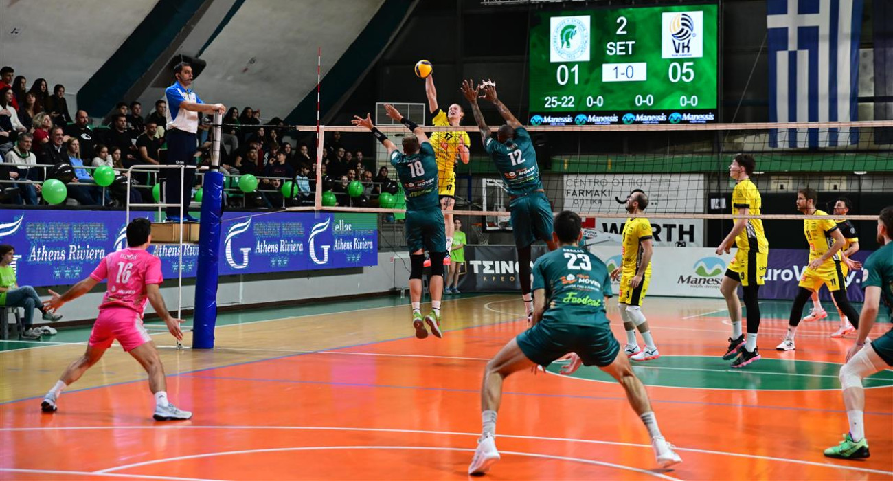 Φάση από τον αγώνα του Μίλωνα με την Καρλοβάρσκο / Πηγή: CEV Cup