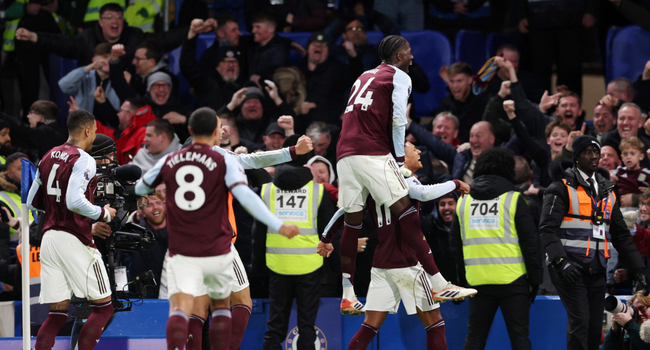 Οι παίκτες της Άστον Βίλα πανηγυρίζουν / Πηγή: Photo by Steve Bardens/Getty Images
