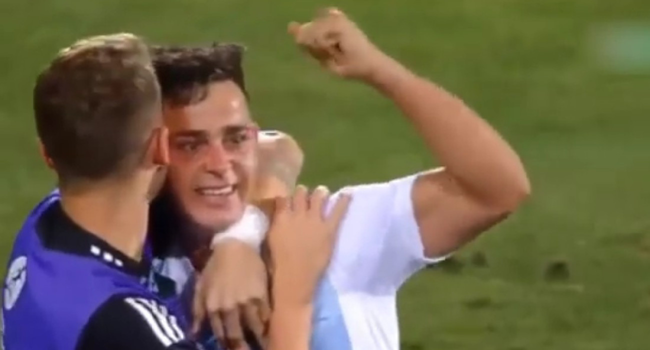 Ο Γκονζάλο Μαρόνι πανηγυρίζει με την Κ20 της Αργεντινής / Screenshot