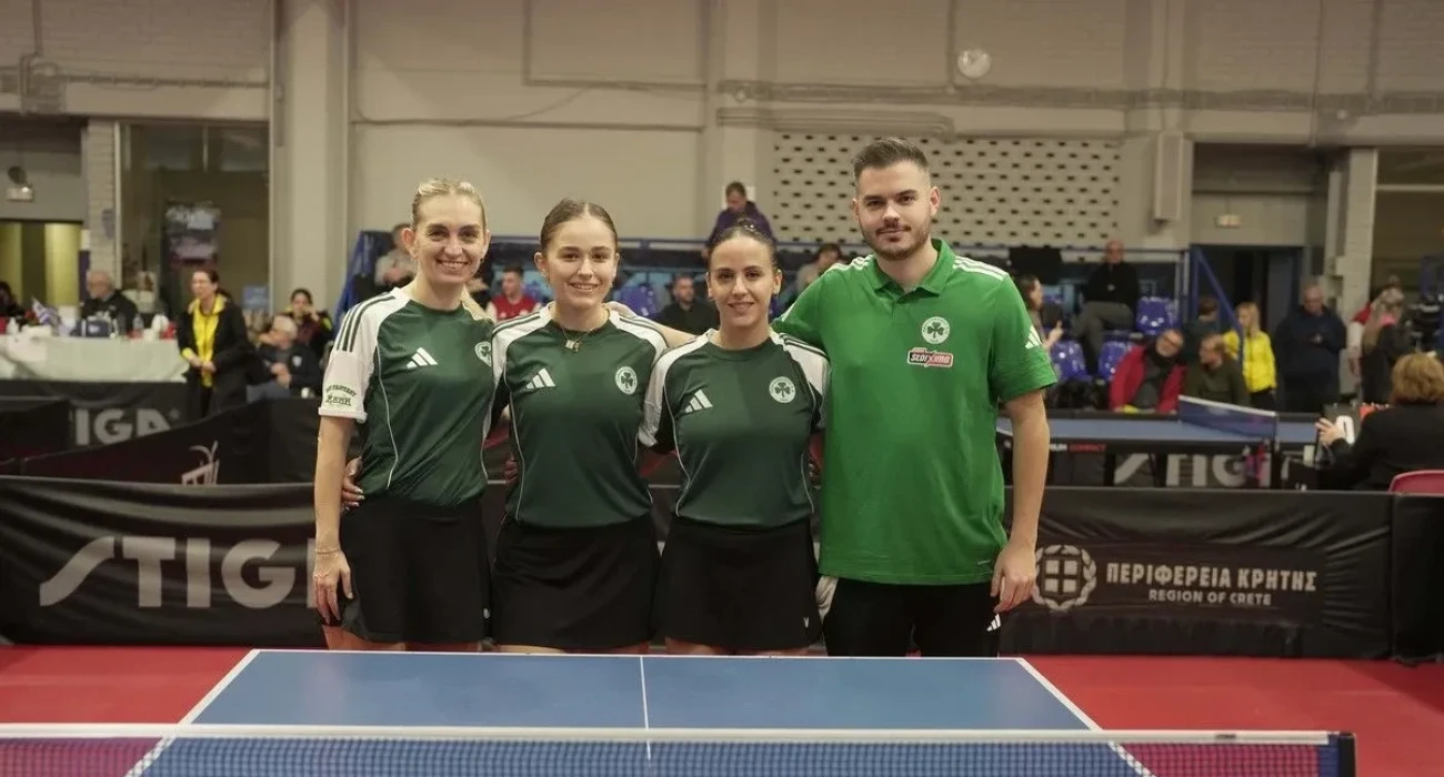 Η ομάδα Πινγκ Πονγκ του Παναθηναϊκού / Πηγή: Panathinaikos AO