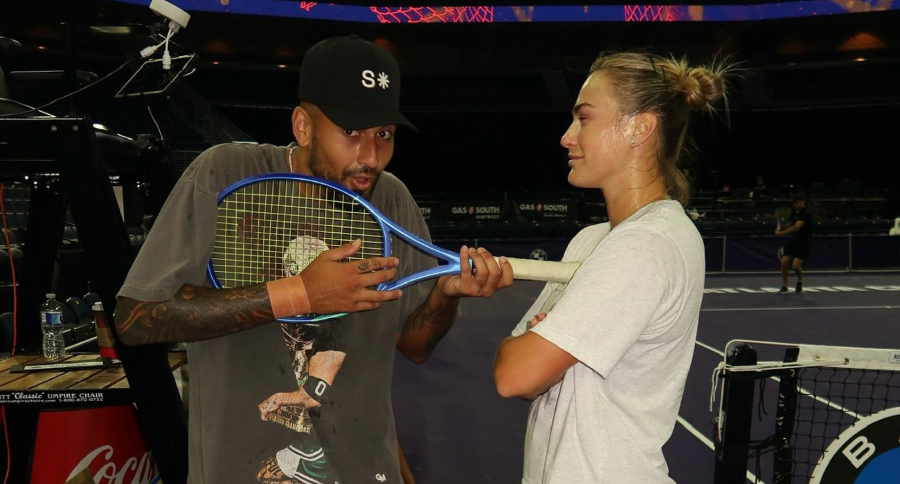 Ο Νικ Κύργιος και η Αρίνα Σαμπαλένκα / Πηγή: @arynasabalenka