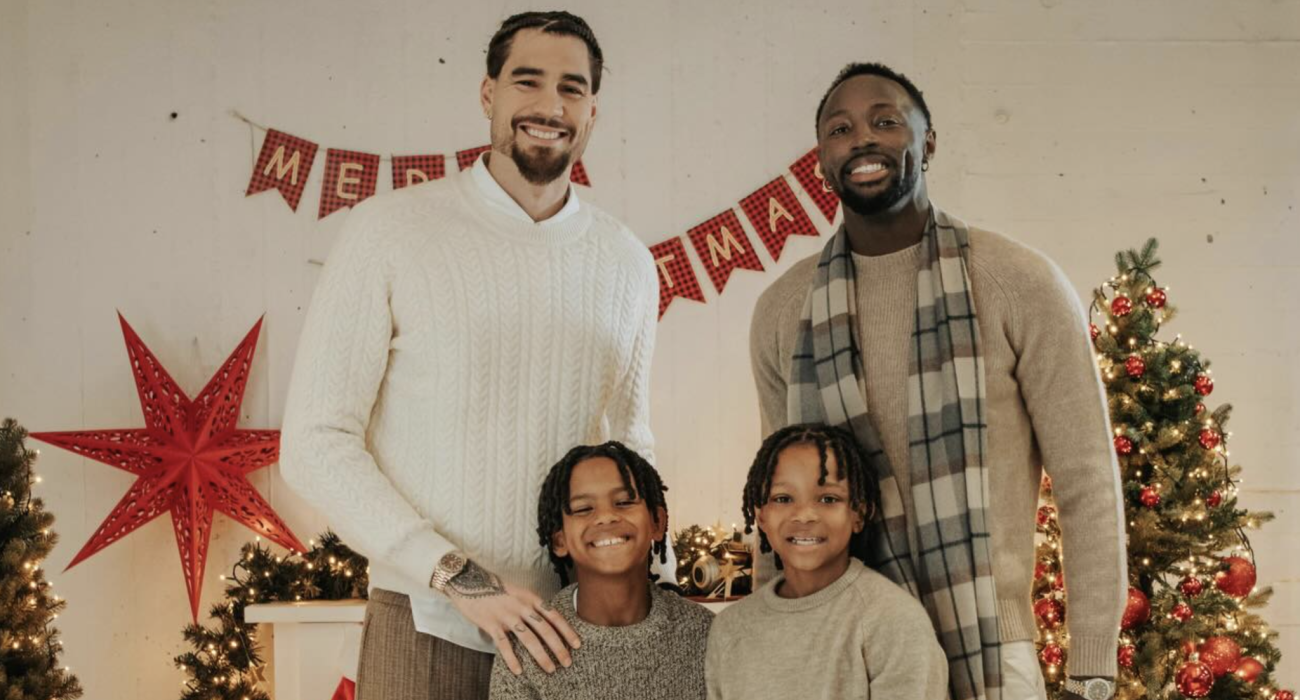 Ο Τζέριαν Γκραντ με τα παιδιά του και τον Χουάντσο / πηγή: Instagram/mrsemilygrant