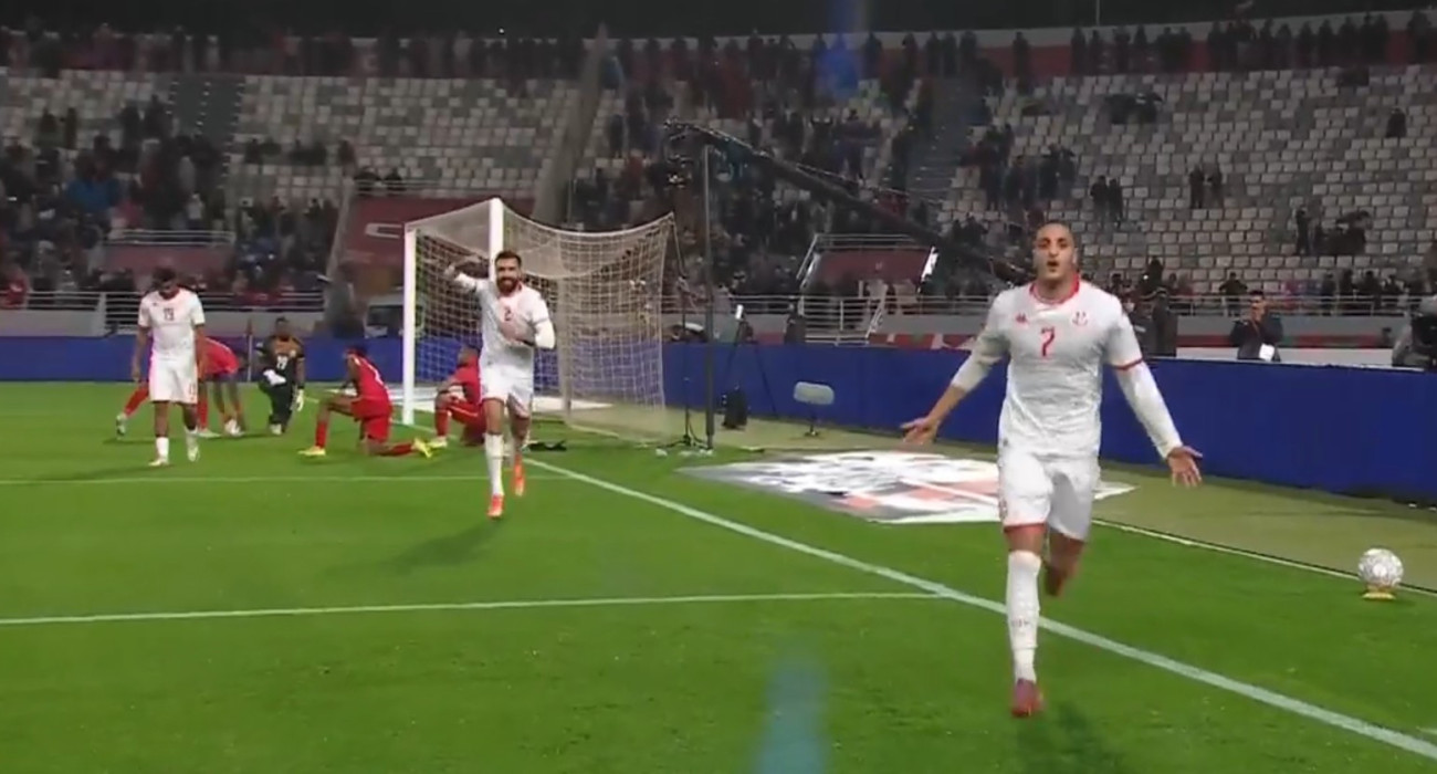 Παίκτες της Τυνησίας πανηγυρίζουν / Screenshot