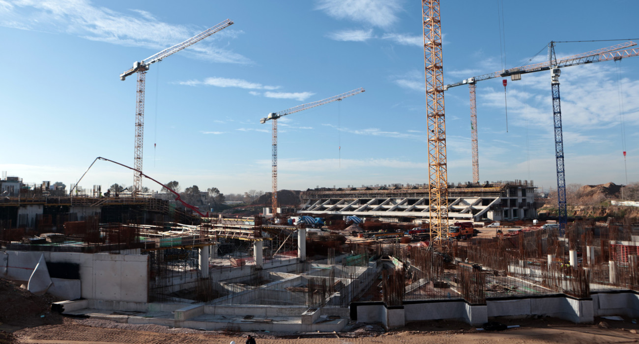 Πανοραμική φωτογραφία απ' το ανέγερση νέο γήπεδο του Παναθηναϊκού στην περιοχή του Βοτανικού - ΠΗΓΗ: ΙΝΤΙΜΕ
